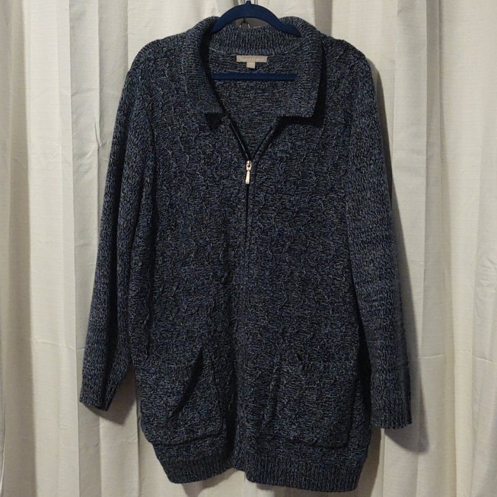 Heavy marled knit sweater